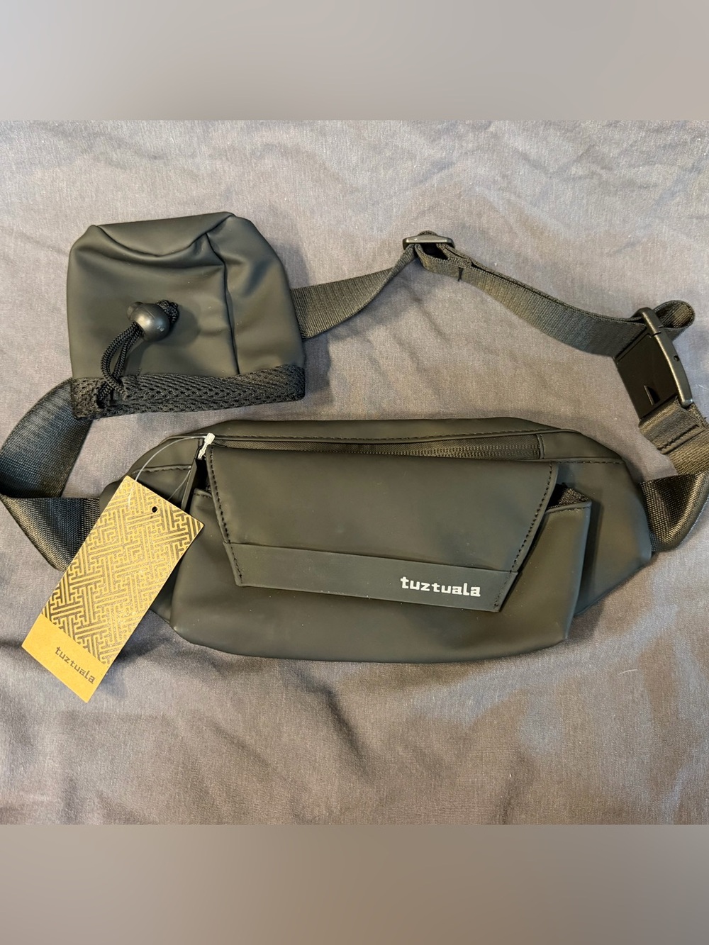 Tuztuala Black Men's Crossbody Waist Bag